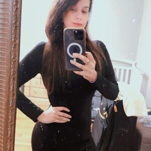 Elegant Black Long Sleeve Dress